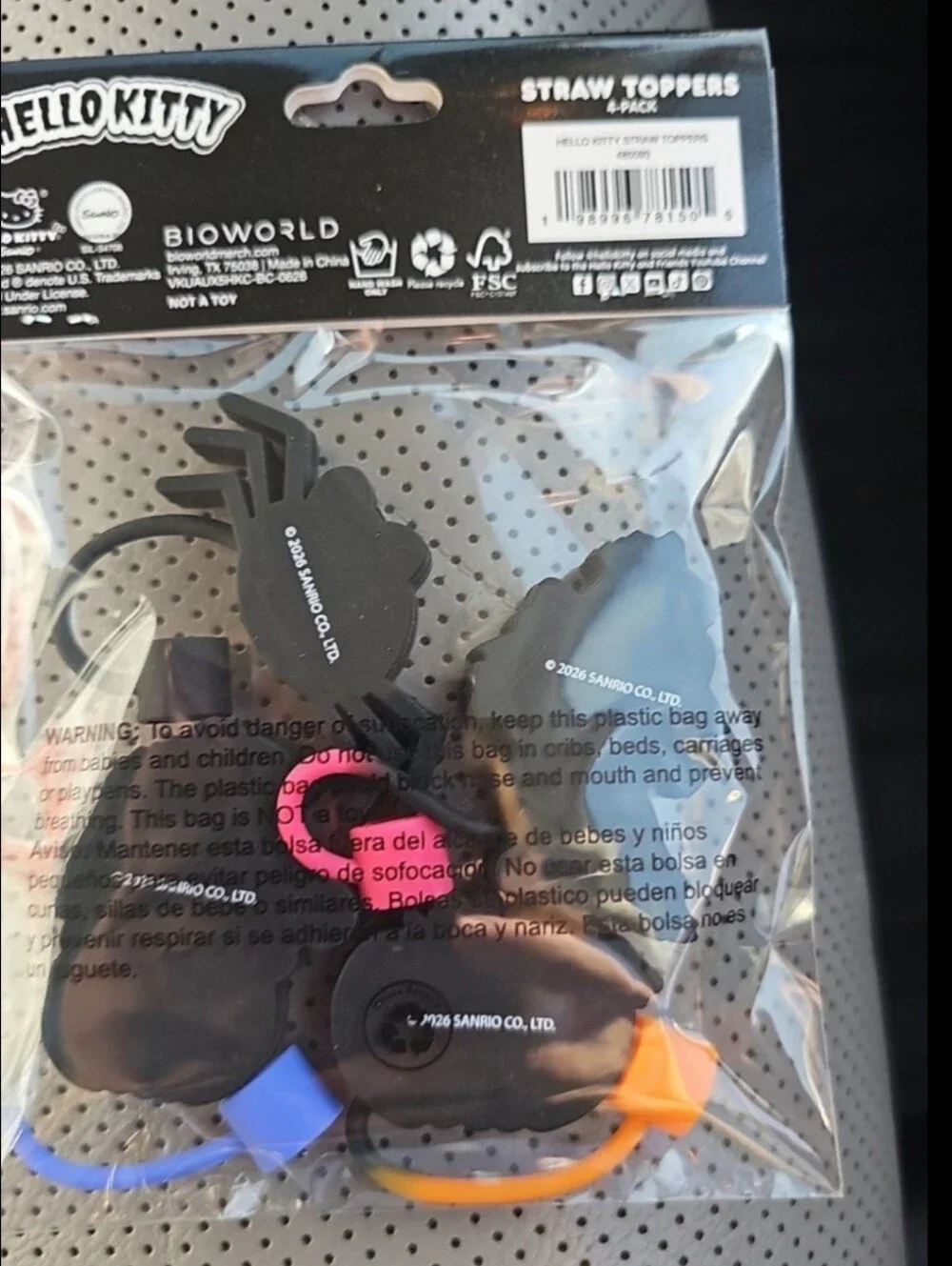 Hello Kitty HALLOWEEN Straw Toppers NIP